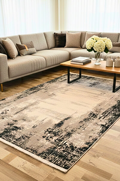 GÜMÜŞSUYU Modern mavi Halı - Rustic 17138 Leke Tutmaz Salon ve Oda Halısı