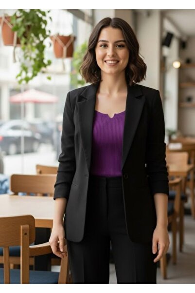 URUMDAY Mercerized Square Collar Ribbed Slit Tank Top Blouse