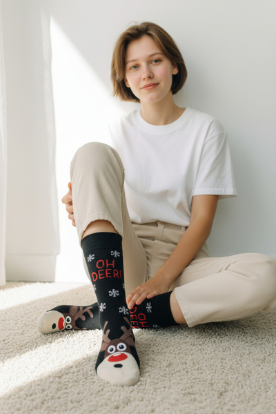 Esinti جوارب عيد الميلاد للجنسين، هدية ملونة منقوشة لعيد الميلاد للرجال والنس...