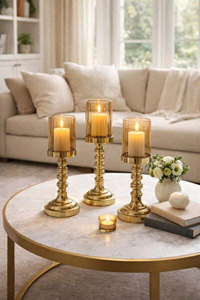 AbajurAksesuar Aster Gold Mumluk