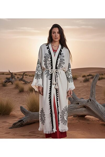 Su Koleksiyon SHAMAN BOARD PRINTED MUSLIN KAFTAN