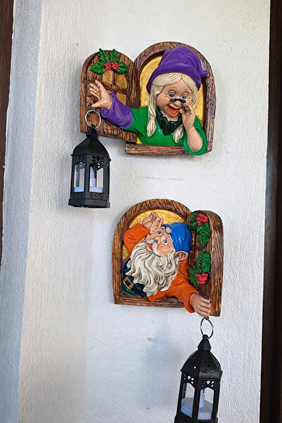 NurMood Art Decoration Işıklı İkili Cüce Dekoru –