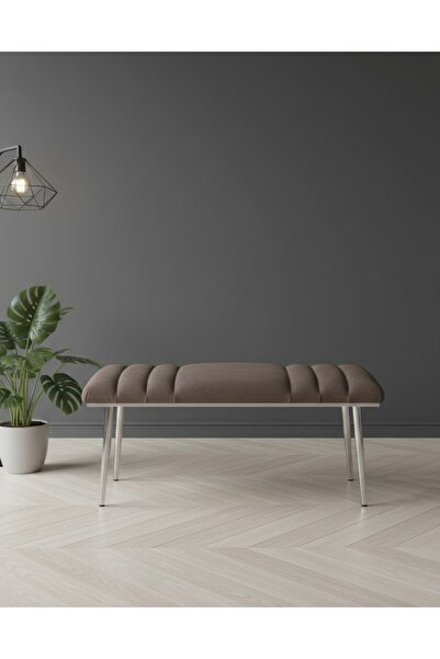 ÖZCAN METAL Krom Metal Ayaklı Metal Kasalı Bench Mutfak Salon Antre Yatak Oda...