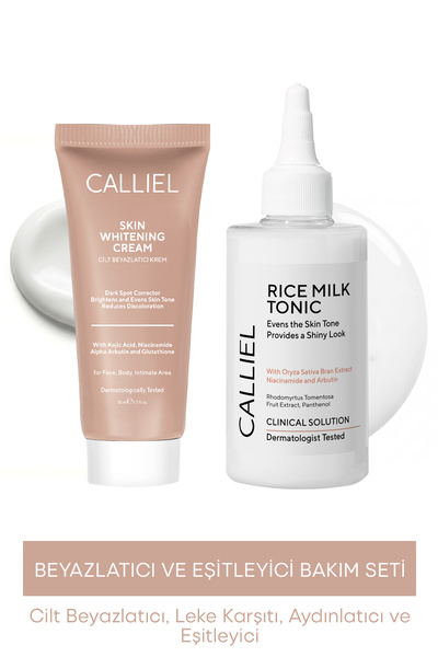 CALLİEL Cilt Beyazlatıcı ve Leke Karşıtı, Ton Eşitleyici Bakım Seti