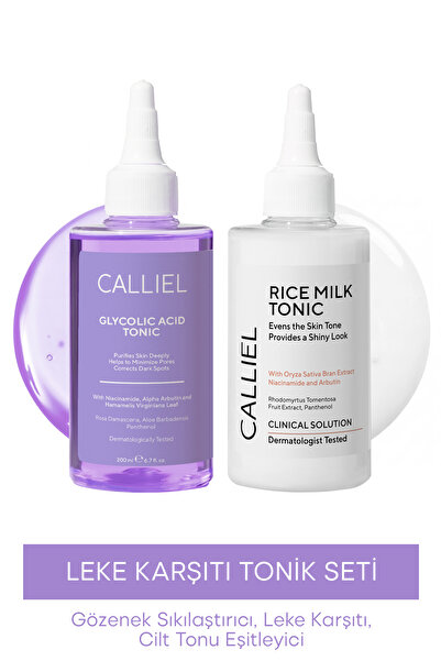 CALLİEL Leke ve gözenek Karşıtı, Ton Eşitleyici, Aydınlatıcı Bakım Seti