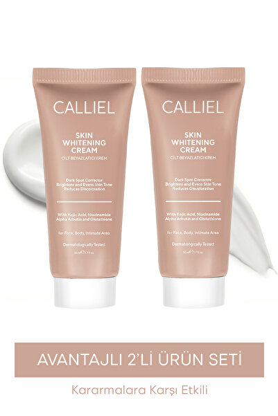 CALLİEL 2’li Cilt Beyazlatıcı, Aydınlatıcı Leke Karşıtı Bakım Kremi Glutatyon...