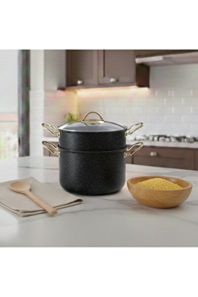 Evren 3 Parça 18 Cm Süzgeçli Kuskus Tencere Seti 2,6 Lt