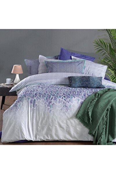Sarev Cameroon Blue Double 100% Cotton Duvet Cover Set