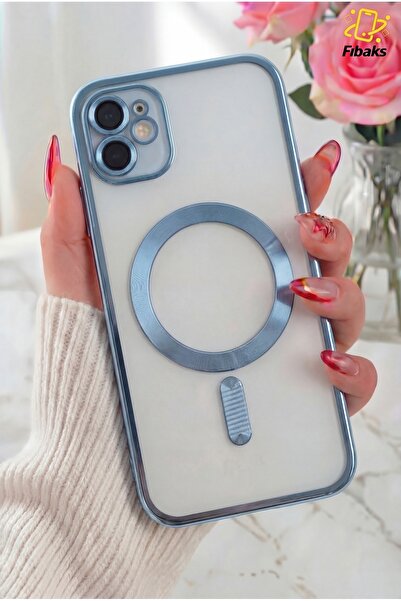 Fibaks iPhone 12 Kılıf Kamera Lens Korumalı Magsafe Şarj Kilifi Şeffaf Renkli...