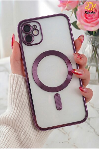 Fibaks iPhone 11 Kılıf Kamera Lens Korumalı Magsafe Şarj Kilifi Şeffaf Renkli...