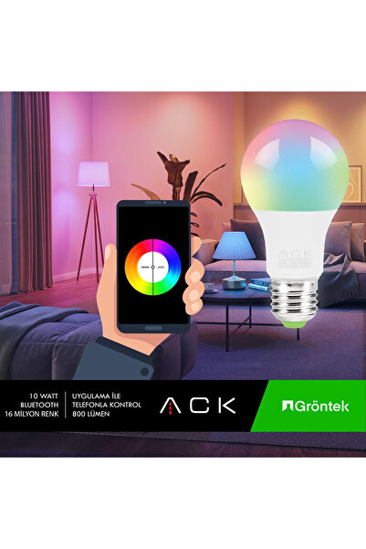ACK TELEFONDAN KONTROL AKILLI AMPUL 10 WATT - 800 LÜMEN