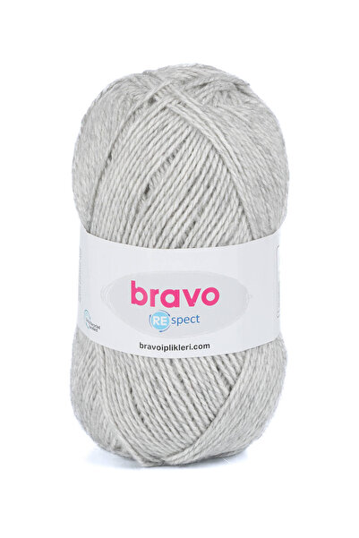 Bravo Respect - 91 Light Grey - 100g / 230m Knitting Yarn Cotton Acrylic