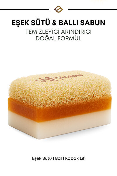 Safyaşam Doğal Kabak Lifli Ballı Eşek Sütlü Sabun Kabak Lifi Eşek Sütü Sabunu...