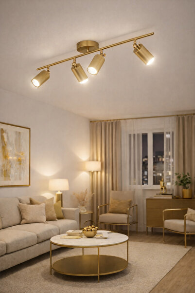 Modavize Spoti (BEYAZ IŞIK) Modern Salon - Mutfak - Cafe Tasarım Eskitme Renk...