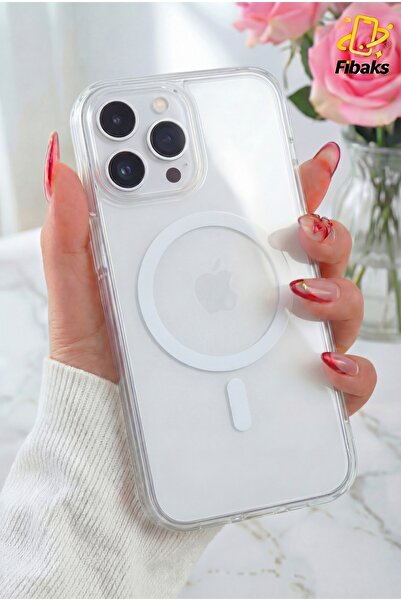 Fibaks iPhone 16 Pro Max Kılıf Magsafe Wireless Kablosuz Şarj Destekli Sert Ş...