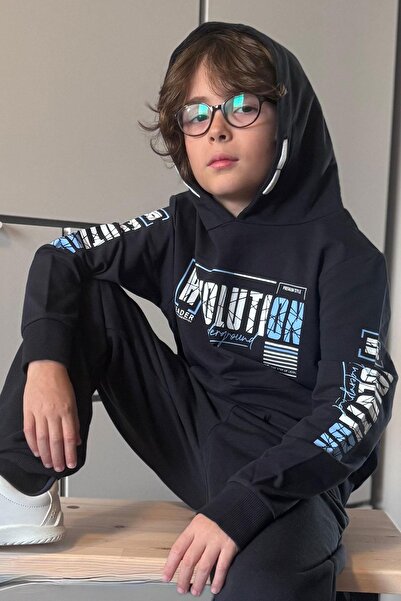 Breeze Світшот для хлопчиків з капюшоном і кишенями 9-16 років, темно-синій