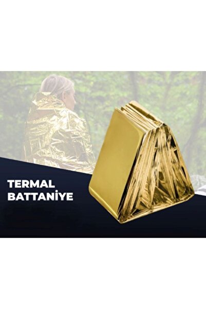 blisspremium Deprem Afet Hipotermi Termal Acil Durum Battaniyesi Çift Taraflı...