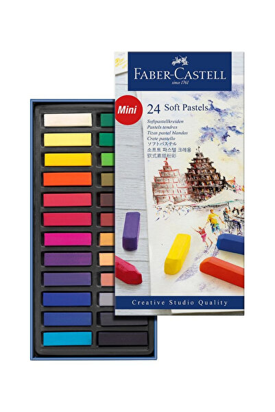 Faber Castell Creative Studio Toz (Soft) Pastel Boya 24 Renk Yarım Boy