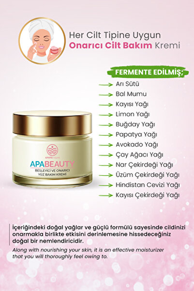 Apayrı Yaşam Apabeauty Besleyici ve Onarıcı Yüz Bakım Kremi 50 ml