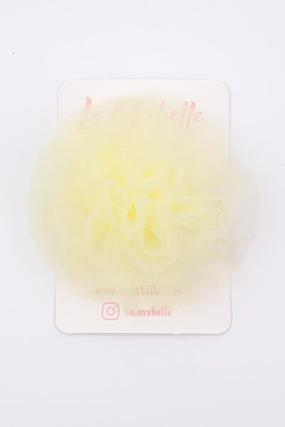 Le Mabelle Yellow Tulle Flower Girl Child Clip Buckle