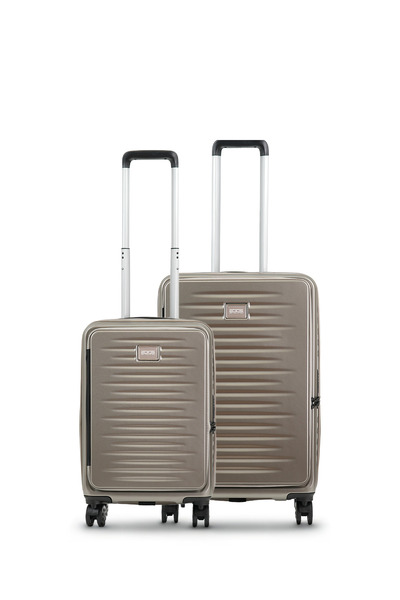 GROUND Fairytale 2'li Körüklü Valiz Seti Orta-Kabin - Vizon - 10740