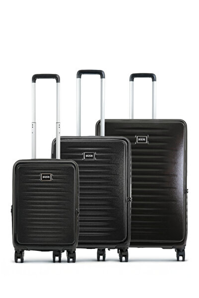 GROUND Fairytale 3’lü Körüklü Valiz Seti Siyah - 10740