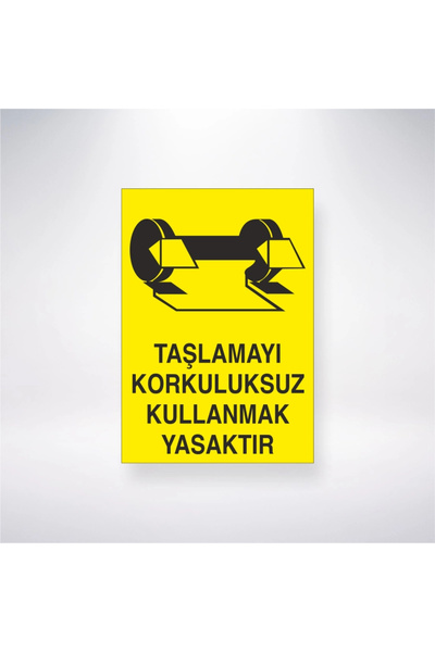 Reysa Tasarım It Is Forbidden to Make Grinding Without Fear 21X28 Back Adhesi...