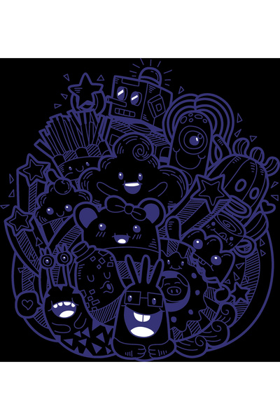 Reysa Tasarım ملصق أنماط 10x10 سم ملصق ملون