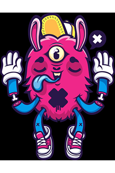 Reysa Tasarım Blue Man Sticker 10X10 Cmcolorful Sticker