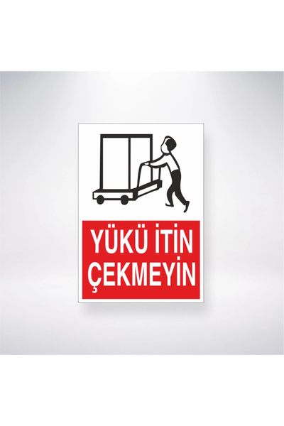 Reysa Tasarım ادفع ولا تسحب حمولة 21 × 35 ملصق لاصق خلفي 21 × 35