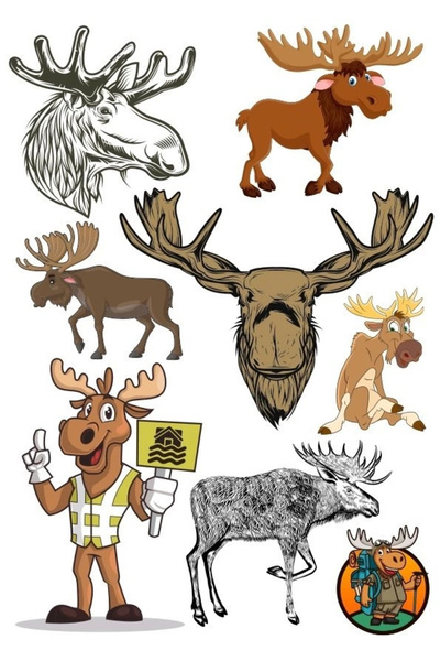 Reysa Tasarım Deer Sticker Set-1 8 Pieces Phone, Tablet, Notebook, Laptop Sti...
