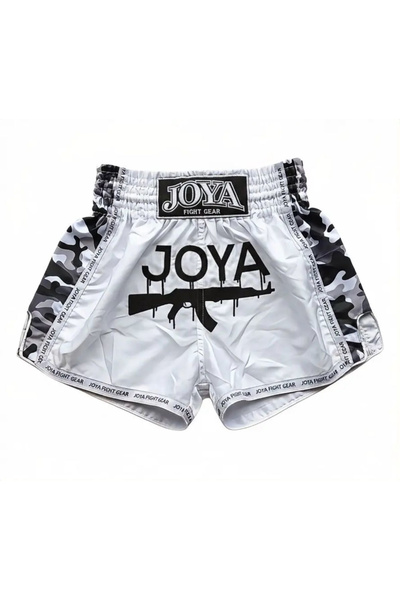 Joya شورت الكيك بوكسينغ والمواي تاي باللون الأبيض
