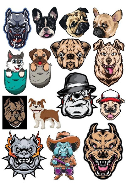 Reysa Tasarım ملصق كلب -8 13 قطعة للهاتف والكمبيوتر اللوحي والكمبيوتر المحمول...