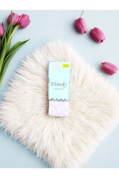 Ekinoks Triangle Patterned Seamless Cotton Girls' Tights Pink