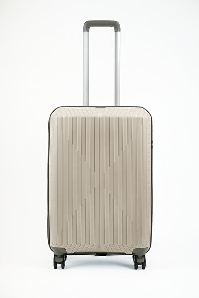 GROUND Sirius Gar Orta Boy Valiz Kemik Gri - 10728