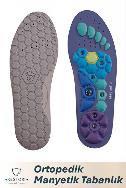 Akestoria Med Ortopedik Manyetik Tabanlık , Masajlı Refleksoloji , Bellek Köp...