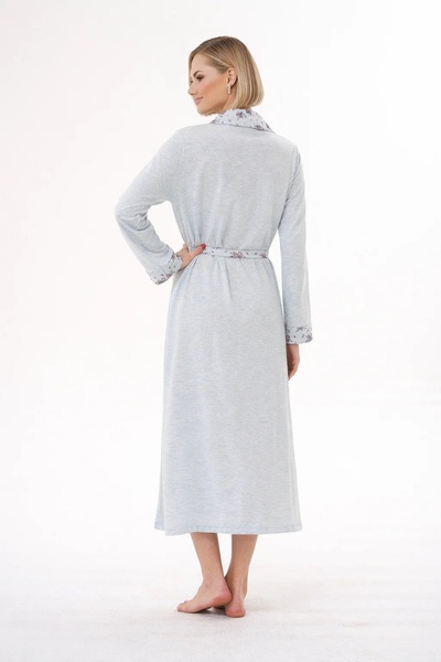 Mecit Pijama ثوب نوم نسائي كبير الحجم بأكمام طويلة 80% قطن 20% فيسكوز