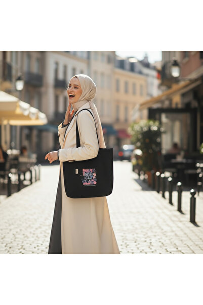 Bordglow Siyah Plaj Çantası - Gabardin Kumaş - Bordglow