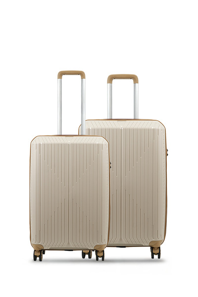 GROUND Sirius Gar 2'li Valiz Seti Büyük-Orta - Kemik Bronz - 10728