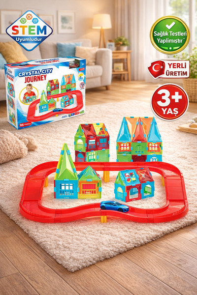 DEDE Kristal Şehir Blokları | Okul Öncesi Eğitici Puzzle & Dikkat‑Motor Becer...