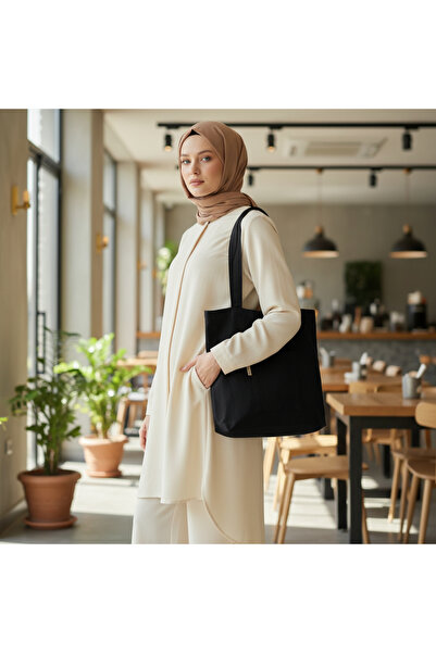 Bordglow Siyah Plaj Çantası - Gabardin Kumaş - Bordglow