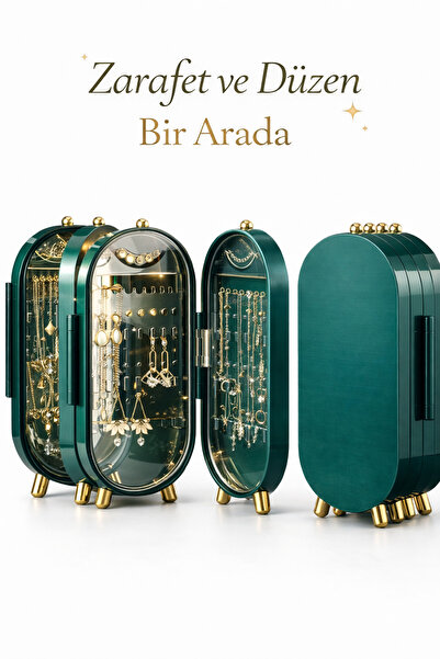 MUJGAN Katlanabilir Aynalı ve Ayaklı Takı Standı