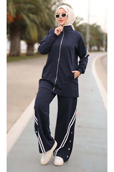 Ryzi Moda Hijab Tracksuit Sports Set with Zipper