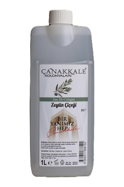ÇANAKKALE kolonyaları (Şeffaf Renksiz) - Zeytin Çiçeği -1 Litre -(BİDON) Koru...