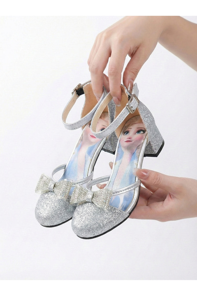 BDKButik Patoz Princess Printed Bow Pantofi Rochii De Seara Copii Pantofi Cu Toc