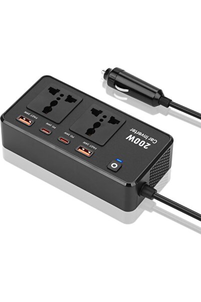 Fogy Araç Oto Çakmak Inverter Araç Içi Sarj Istasyonu Çoklu Sarj 3 Usb 2 Priz...