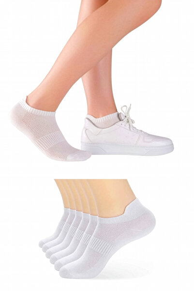 Ozzy Socks 6 perechi de șosete unisex, alb, din bumbac, fără logo