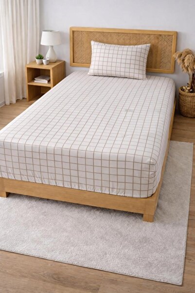 Arma Concept Cearșaf de pat cu elastic cu model de un singur carouri Ranforce...