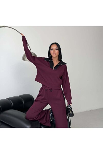 Tarzımızbir Half Zipper Modal Fabric Tracksuit Suit Parachute