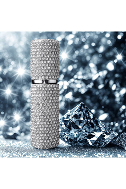 Juene Kristal Desenli Işıltılı Seyahat Parfüm Şişesi 10 ml \ Taşınabilir \ Pa...